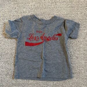 Gray Kids T-Shirt with Red Print